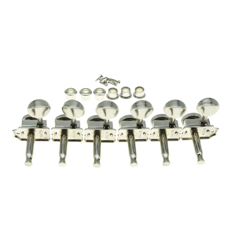 KAISH 6 Inline Guitar Vintage Style Locking Tuners Guitar Tuning Keys Guitar Lock Machine Heads for Strat Tele Nickel - Image 2